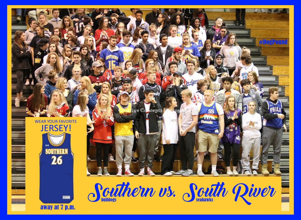 SouthernAAhoops's tweet photo. When youโre all ONE TEAM, you all wear JERSEYS!! ๐ฃ Dog Pound: we need you to show up & show out.๐พ
๐: Friday, Jan. 3rd, 2020
๐: South River Seahawks
โฐ: 7 p.m.
๐: South River HS
๐: $5 at gate or https://t.co/k4PPRrOPXW
#BulldogPride #SouthernvsEverybody #gameday #TEAM https://t.co/n6atCxlKhx