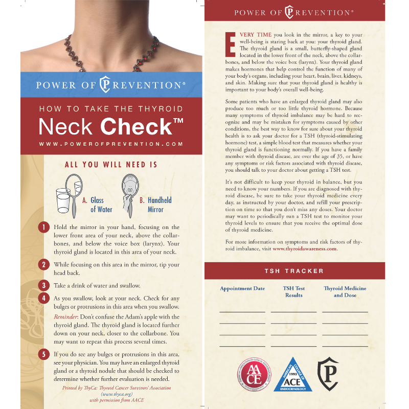 ThyCaInc's tweet photo. January is #ThyroidAwareness Month. Help us spread the message of how important it is to get a #NeckCheck by sharing this image of how people can check their necks at home. https://t.co/z7nh2wKcbQ