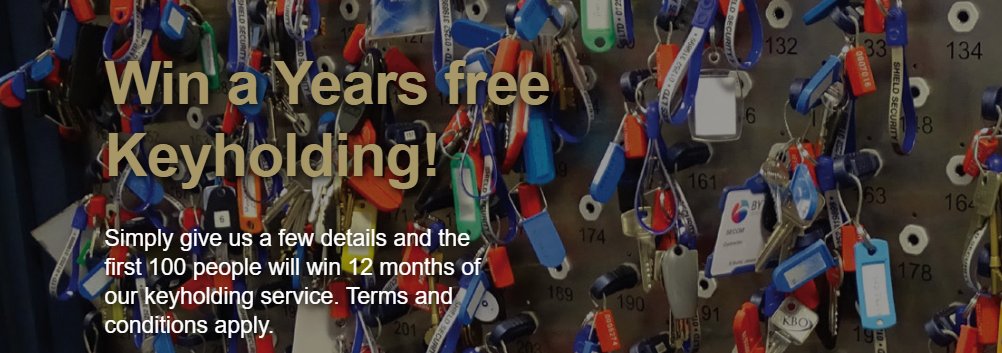 Trust Shield to look after your home or business with our key holding service. We’re giving away key holding for FREE for one year to 100 people!

#keyholding #homesecurity #Aldershot #Farnborough #Farnham #Surrey #Hampshire

shieldsecurity.co.uk/win-a-years-fr…