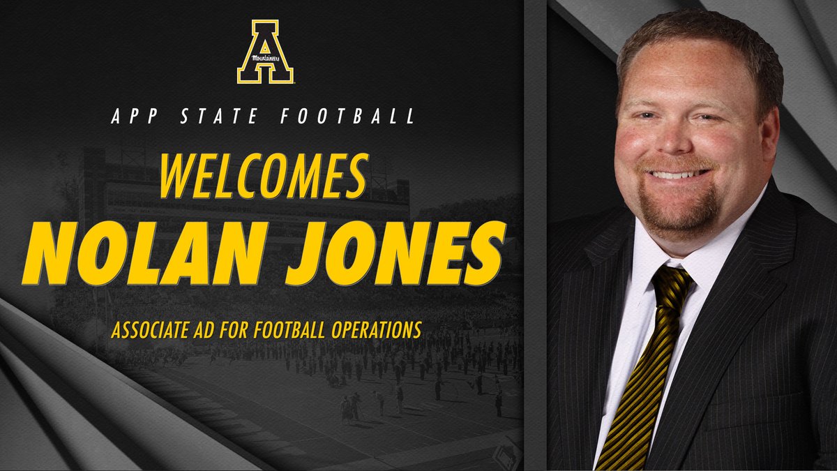 AppState_FB's tweet photo. Please give a warm welcome to our new Associate AD for Football Operations, @Nolan_Jones1010! 

#AppFamily 

▶️ https://t.co/mUeRmElnvX https://t.co/R2OYaelpmR