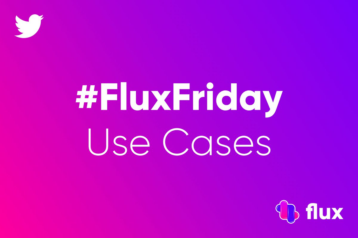 1) We want to be more inclusive with our community so we are launching #FluxFriday. Each Friday, our team will publish use cases that our community can create on Flux. In the beginning, we will post our favorite use cases and we encourage the broader community to participate...