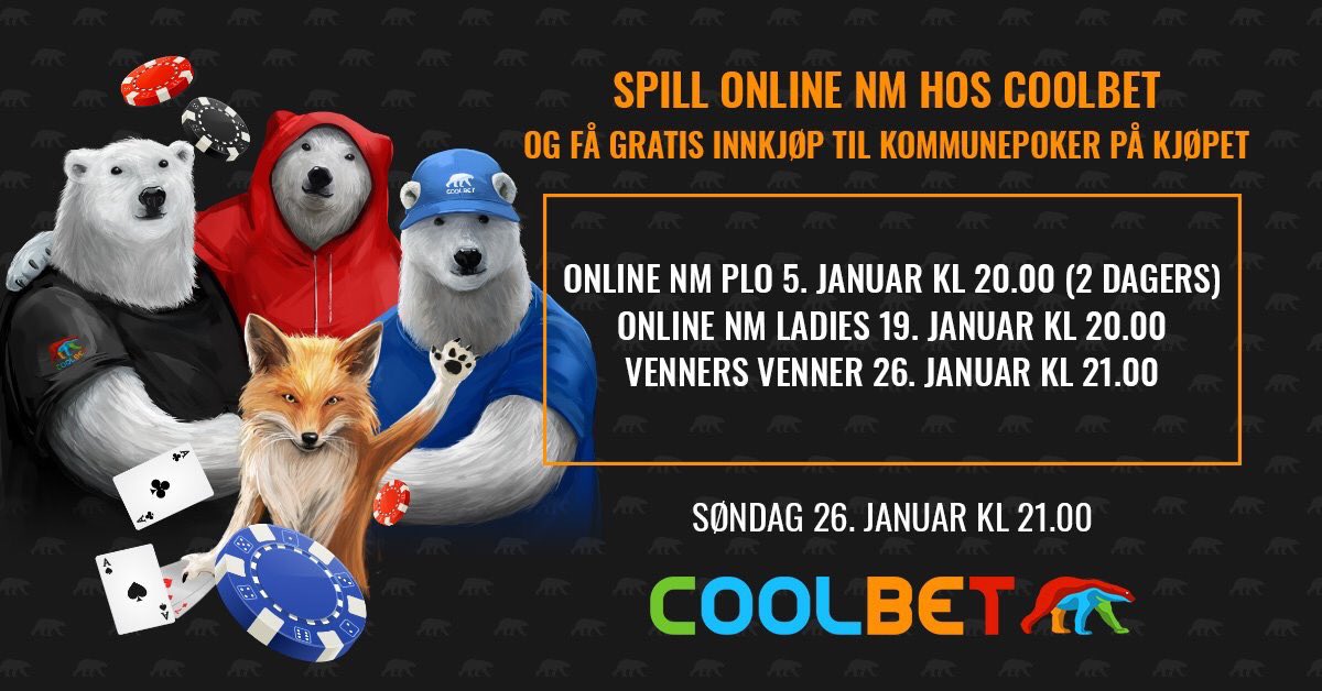 CoolbetGames's tweet photo. I kveldens 11€ satellitt til NM PLO har vi økt garantien til 3 seter. Start 20.00 latereg til 21.00.

Kun 2 dager til NM 2020 er igang ♦️♥️♣️♠️

#pokernm #nmipoker #plo https://t.co/vxHDU3OKYh