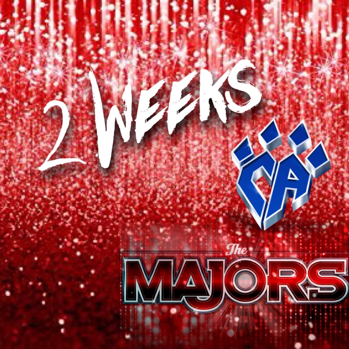 Two Weeks #bb4l #babs #boldandbeautiful #cheerathletics #themajors ✌🏻🖤💙🖤💙❤️