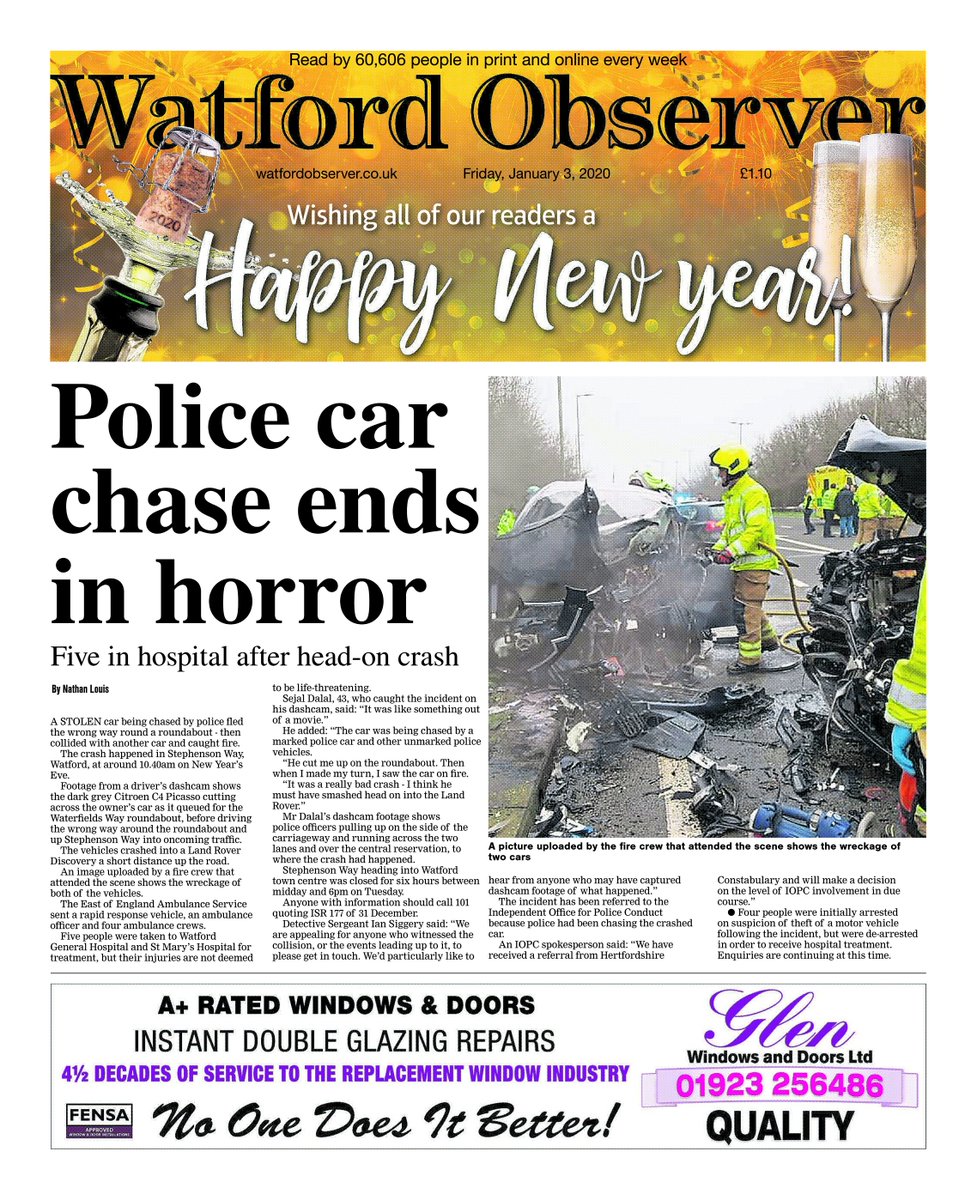 Happy New Year to all of our readers #watfordobserver #happynewyear2020
