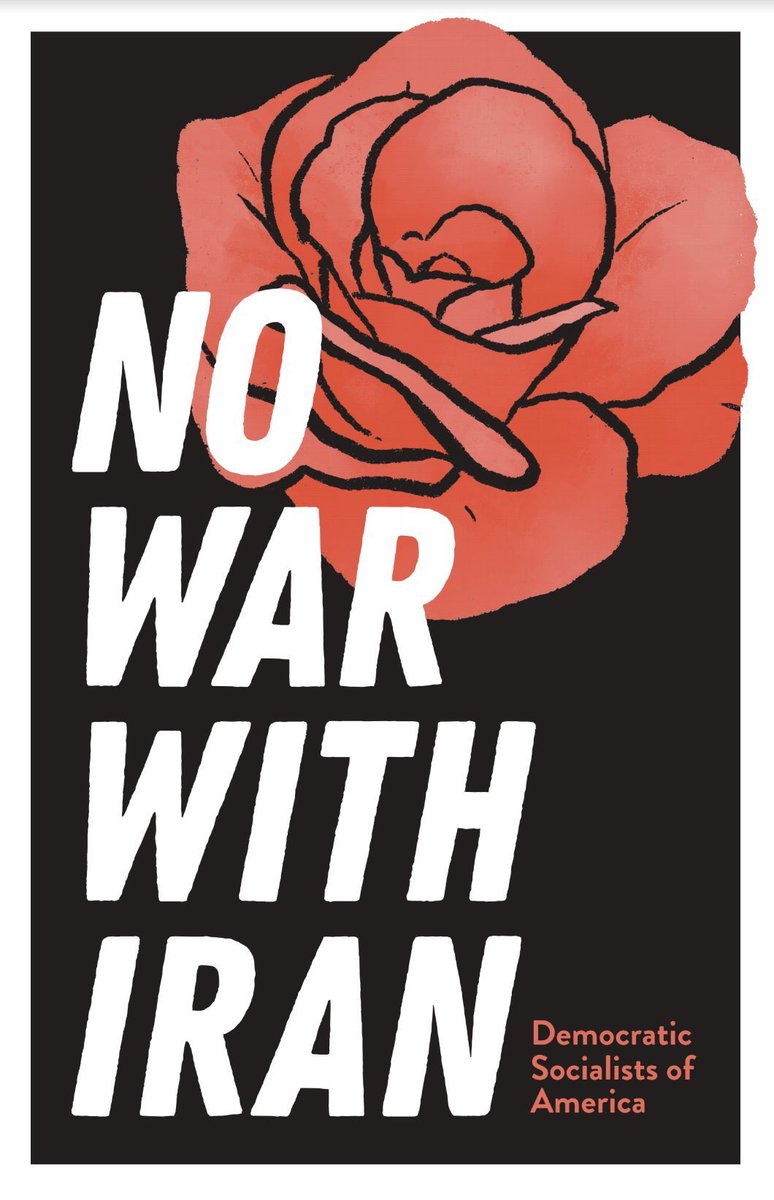 Lancaster_DSA's tweet photo. No war with Iran! https://t.co/STv9nMkZlh