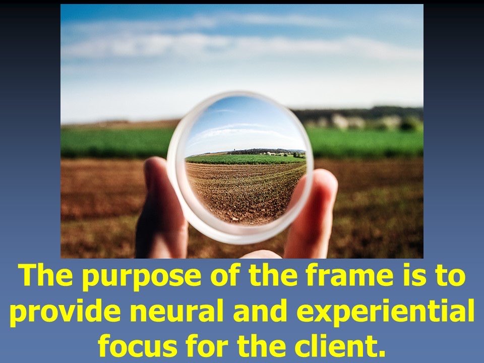 We set &amp; hold a frame around the #somatic &amp; #affective #activation of the client's experience. #synapticconnections #Brainspottingframe