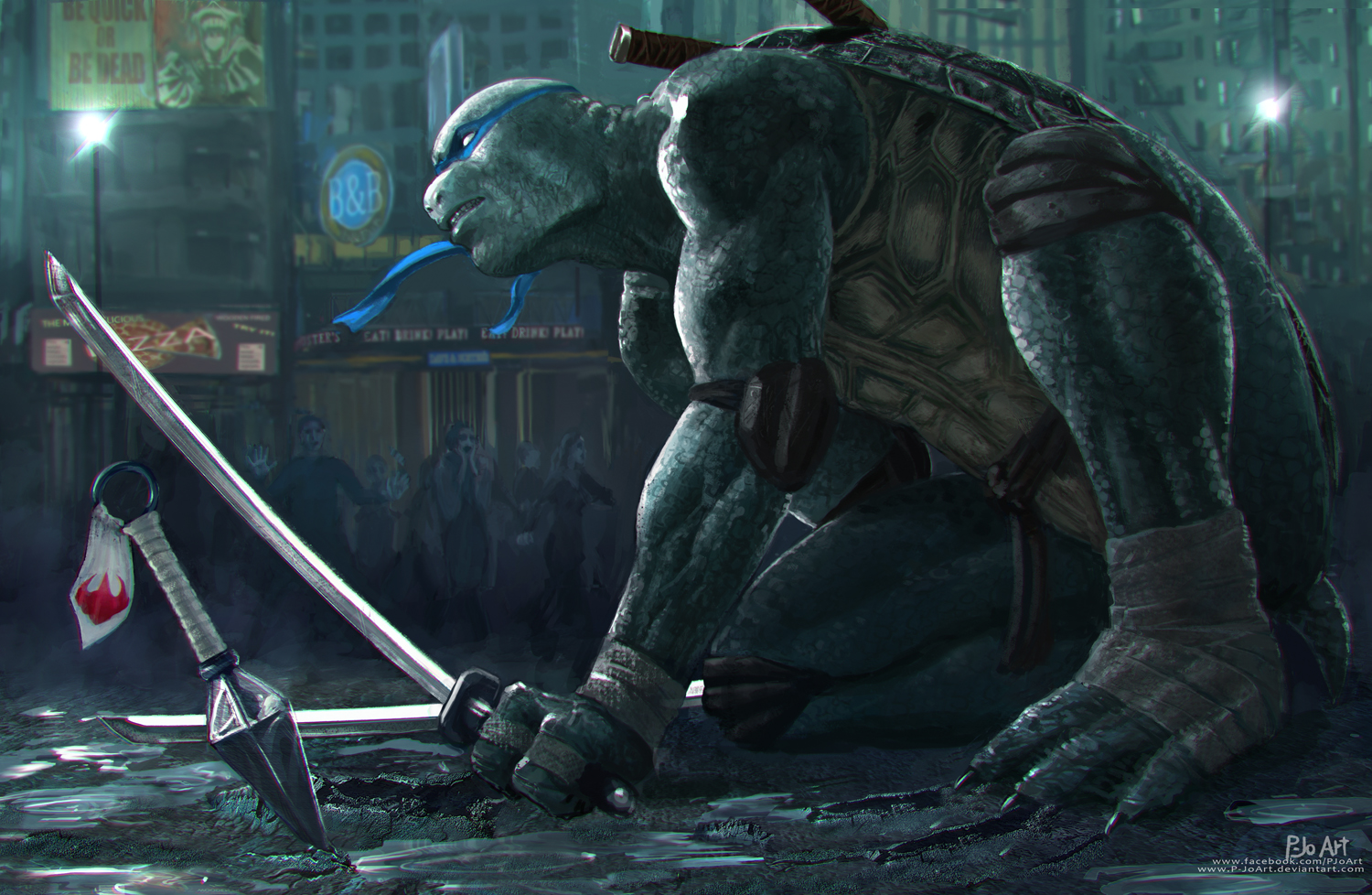 Leonardo Tmnt 2014 Deviantart Shellshock Leonardo By Freakfreak On