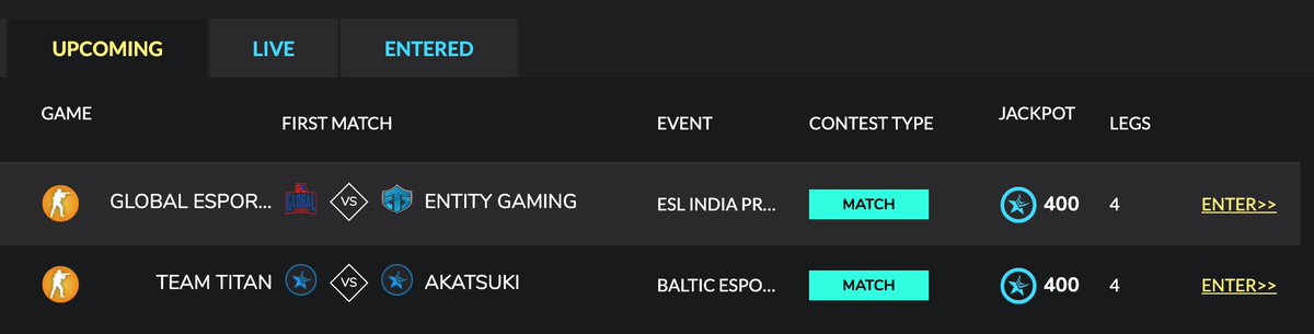 CSGO action is back tomorrow morning after the break and Estars offers contests for ESL India Premiership Winter 2019 and Baltic Esports League Season 5. Pick the correct winners and earn stars. Play for free now bit.ly/35j0MxS