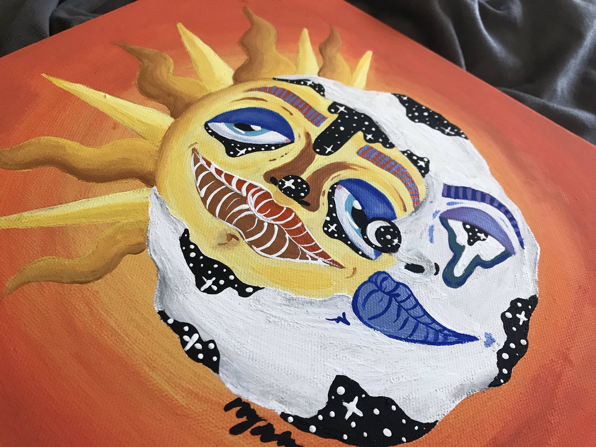 meyyylmao's tweet photo. Collided ♡ 12x12 acrylic on canvas ♡ first painting of 2020 https://t.co/sLTKyU41tL