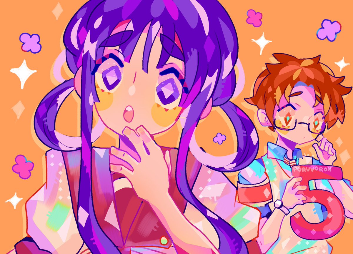 花子(プロフ必読) 5💜🧡 #花子くん #tbhk #jshk #toiletboundhanakokun