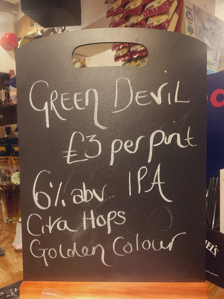 We’ve only got a couple of gallon left in the cask and we’ve got Citra going on next!! Come grab a <a href="/OakhamAles/">Oakham Ales</a> Green Devil only £3/pint 🍻 #cheers