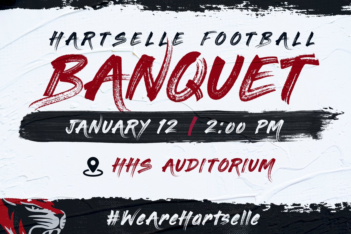 Hartselle Football (@hartselle_fball) on Twitter photo PLAYERS AND PARENTS!
The <a href="/Hartselle_FBall/">Hartselle Football</a> Banquet will be Sunday, January 12, at 2:00 PM!
#WeAreHartselle #HartselleFootball PLAYERS AND PARENTS!
The <a href="/Hartselle_FBall/">Hartselle Football</a> Banquet will be Sunday, January 12, at 2:00 PM!
#WeAreHartselle #HartselleFootball