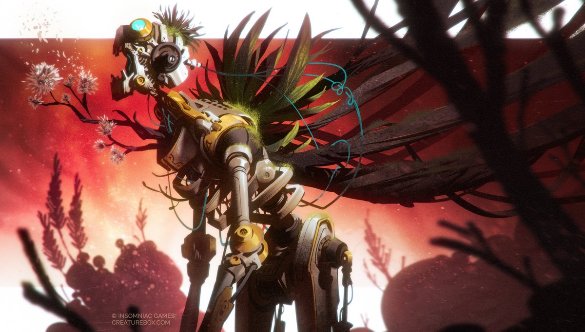 CreatureBox (@creaturebox) on Twitter photo Some exploration of the relationship between robots & nature for <a href="/insomniacgames/">Insomniac Games</a> killer VR title: Stormland 🌱 #robot #tree #flowers #illustration #conceptart Some exploration of the relationship between robots & nature for <a href="/insomniacgames/">Insomniac Games</a> killer VR title: Stormland 🌱 #robot #tree #flowers #illustration #conceptart