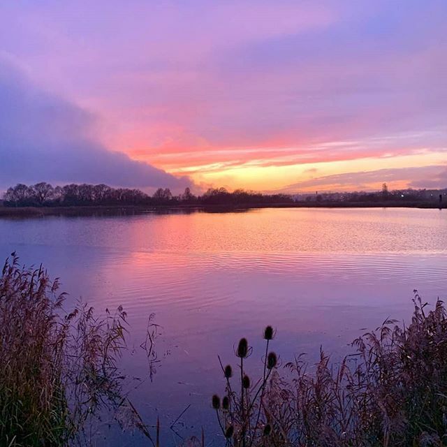 Posted <a href="/withrepost/">Repost app</a> • @maggiebw1 Quiet evening at Stanwick Lakes as sun goes down.