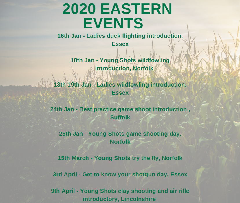 BASCEast's tweet photo. Take a look at the Eastern upcoming events in 2020 for more information email eastern@basc.org.uk #basc #bascevent #2020 https://t.co/gkegWwSQkd