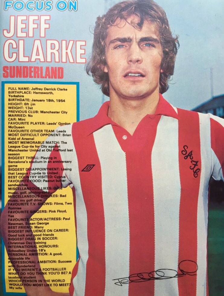 Jeff Clarke #SAFC 
(Shoot magazine OTD 3/1/76)
<a href="/Sfpa1973/">Safc Former Players</a>