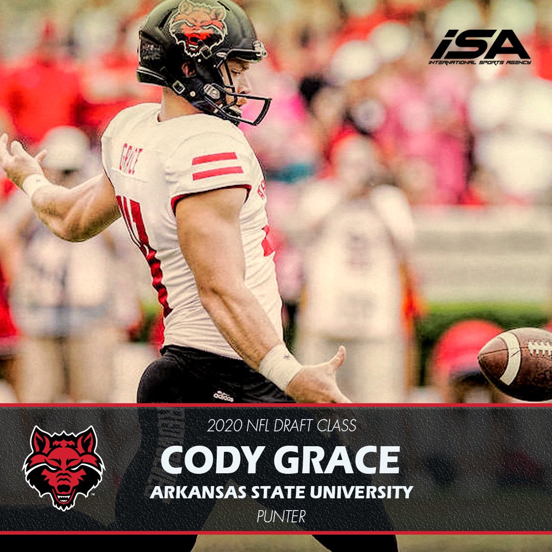 isa_management's tweet photo. @AStateFB 🔜 @nfl ⁣🔥⁣🔥🔥 ⁣
⁣⁣⁣
#Welcome to @isa_management , @CodyGrace10 !
⁣⁣
🔏⁣... Agent: @bardia_g ⁣
⁣⁣⁣
#NFL #NFLDraft2020 #Australian 🇦🇺  #RedWolvesFootball #WolvesUp #AussieRules #Football #DownUnder #SportsAgency #SigningDay  #PathToTheDraft #ISAFamily https://t.co/93dGTu8Sah