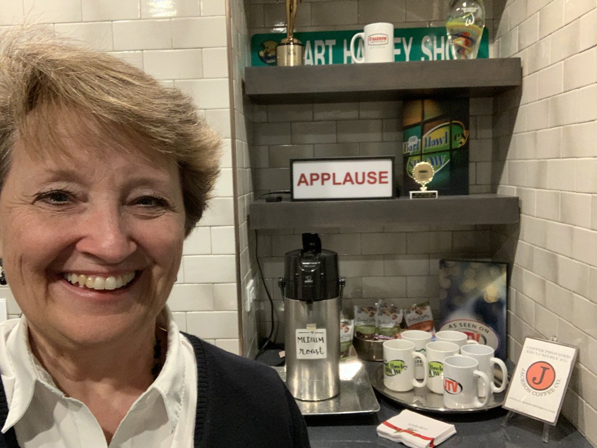 BloodworthCare's tweet photo. Excited to see my friends at @JTVJackson today - hanging in the #GeneralMaterials #greenroom before I talk with @BartHawley about a great 2019 for the @ConsumersEnergy Foundation & the communities we serve! #jtv #lovethehawleys https://t.co/hAY6deIMIY