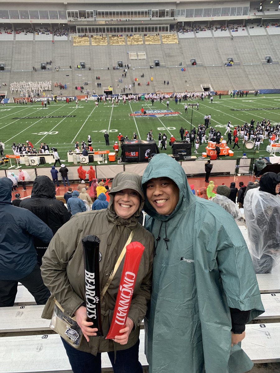 Rainy but fun time cheering on <a href="/GoBearcatsFB/">Cincinnati Football</a> in the @Birmingham_Bowl yesterday with friend and <a href="/MemberClicks/">MemberClicks</a> customer <a href="/LaneVelayo/">Lane Velayo</a>!
