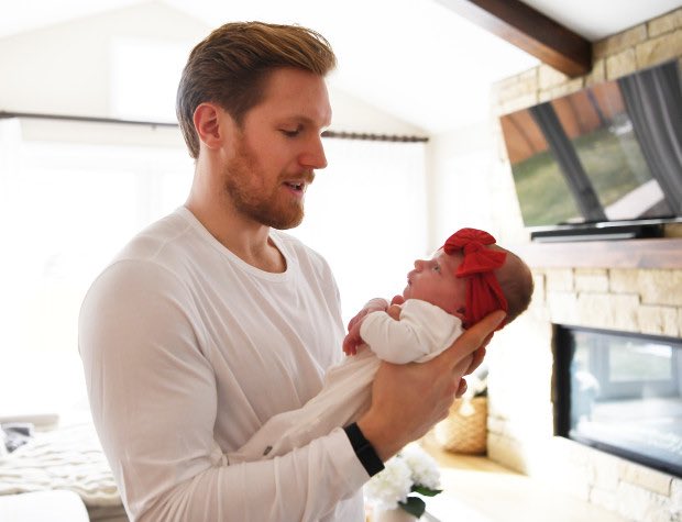 •Day 3•Gabriel Landeskog (Landy) with baby landy  #GoAvsGo