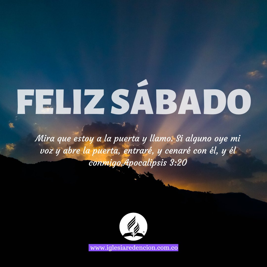 adventistared's tweet photo. ¡Feliz sábado!, que en nuestro sentir este el servir, deseamos un gran día para ti.
#IglesiaRedencion #FelizSábado #Adventistas #FelizSábadoColombia https://t.co/9l5bTl3UaW