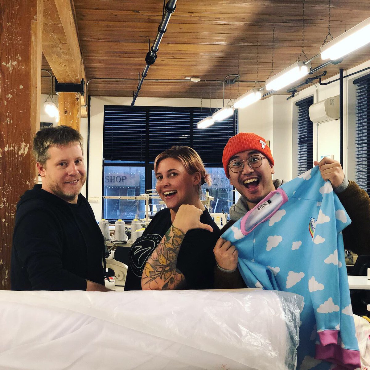 RedwoodClassics's tweet photo. This week, we visited the @NotionMFG team at their factory! Not only does this fellow #MadeInCanada manufacturer support up-and-coming #Canadian talent by hiring locally, they also create some seriously stylish dye sublimation t-shirts. Check them out today! 

#FactoryFriday https://t.co/o5gKuEgEU1