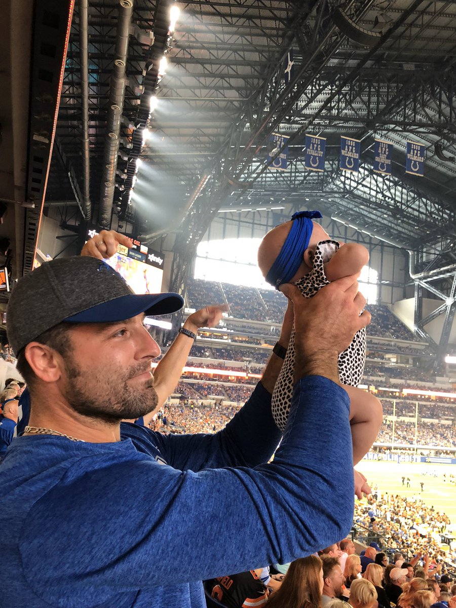 Amber__Kelly's tweet photo. @JimIrsay Family has been STH for 30+ yrs. Charity is @ALofIndy. In 2019, we had our first child after complications including an in-utero surgery and arriving 9 wks early. Spent 40 days in the NICU at Peyton Manning’s Children’s Hospital. We took her to her first @Colts game ASAP! https://t.co/Bx4y2PL9EV