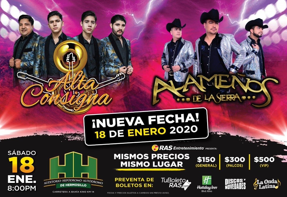 Próximo SABADO 18 DE ENERO DE 2020
De nuevo primeros 500 Boletos a $100.00
EVENTO PARA TODAS LAS EDADES
Boletos ya a la venta en Discos y Novedades y la Onda Latina