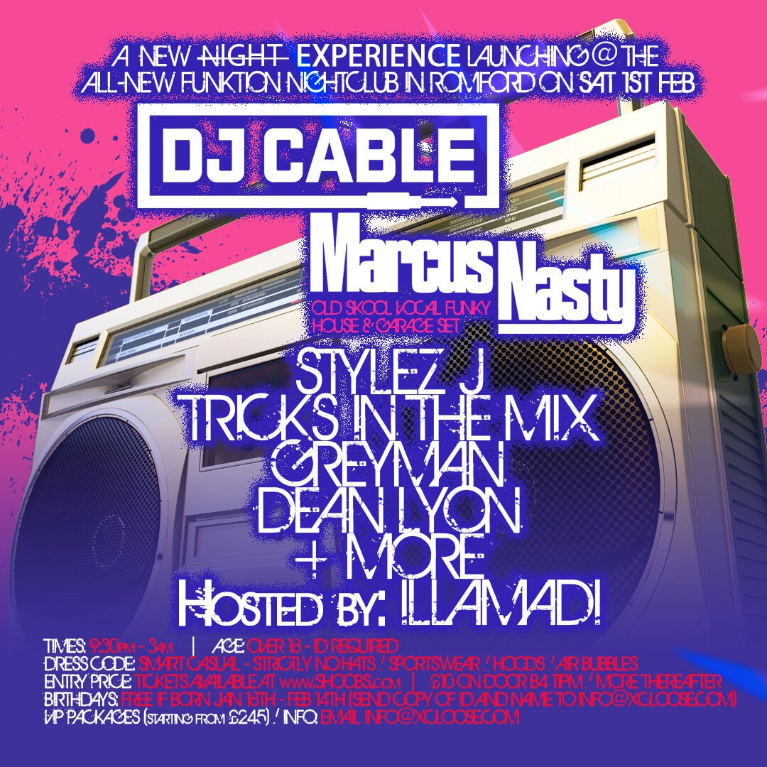 Catch <a href="/djdeanlyon/">Selenky Dean</a> @ #JMBRE on Sat 1st Feb at the all-new Funktion Nightclub in Romford

Birthdays Jan 18th - Feb 14th 𝟭𝟬𝟬% 𝗙𝗥𝗘𝗘 (Must send name and copy of ID to 𝗶𝗻𝗳𝗼@𝘅𝗰𝗹𝗼𝗼𝘀𝗲.𝗰𝗼𝗺)

Info/Tables: info@xcloose.com

Tickets: bit.ly/jmbrelaunch

Please RT