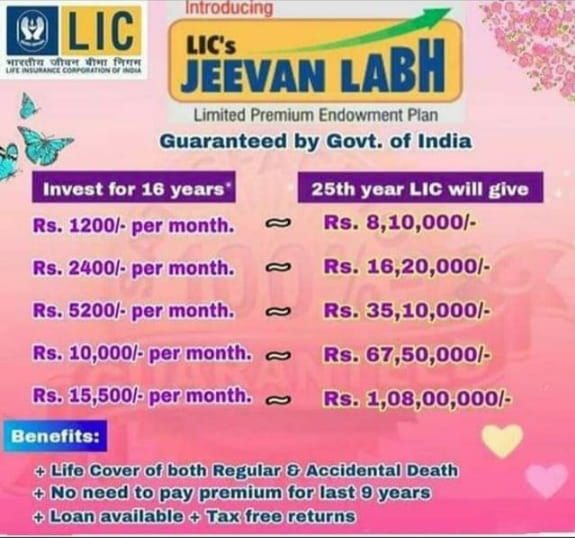 prahyaconsulta1's tweet image. Token of small amount can change your life and can make your family feel of  your presence.
Get the details now, and Book LIC's New Jeevan Labh Policy now! Call: +91 6354405922
 #LICJeevanlabh #lifeinsurance #investments #LIC #Insurancepolicy #taxsaving #savings #Ahmedabad