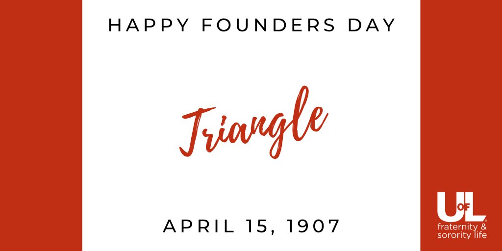 Happy Founders Day, <a href="/UofLTriangle/">Triangle Fraternity</a>!