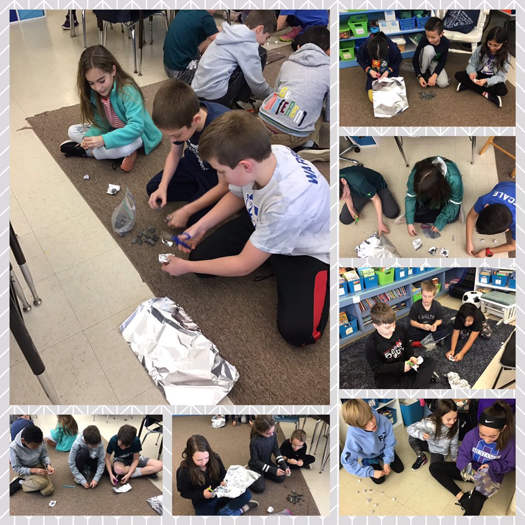 In social studies, Ss experienced life on an assembly line wrapping Hershey’s Kisses. Then, groups discussed the positive and negative impacts of machines replacing humans in the age of mass production. <a href="/CBGaymanES/">George G. Gayman Elementary</a>