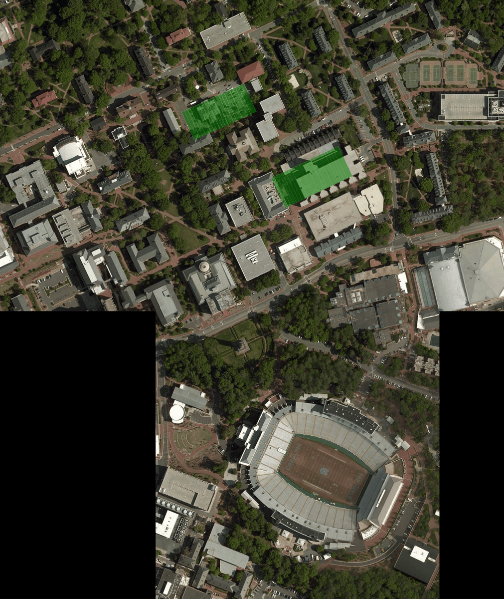  #ForgottenFields UNC Campus Athletic Field I (north, 1888-1904) and Campus Athletic Field II/Emerson Field (1906-1927)