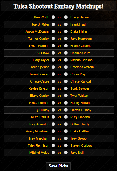 sprintsource's tweet image. Have you made your picks for tomorrow&apos;s 55 lap @TulsaShootout Winged Outlaw Fantasy race? Lock them in now for free at sprintsource.com/fantasy/create…