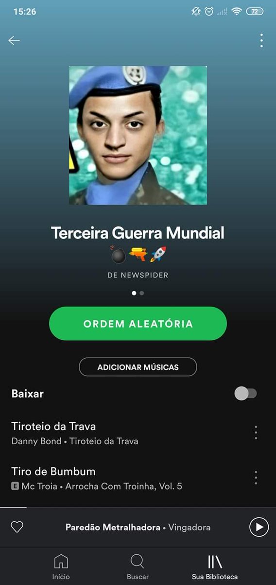 memeinutil's tweet photo. os cara fizeram ate uma playlist mano kkkkkkkkkkkkkkkkk sobre a terceira guerra mundial https://t.co/q1Tpb0UpY6