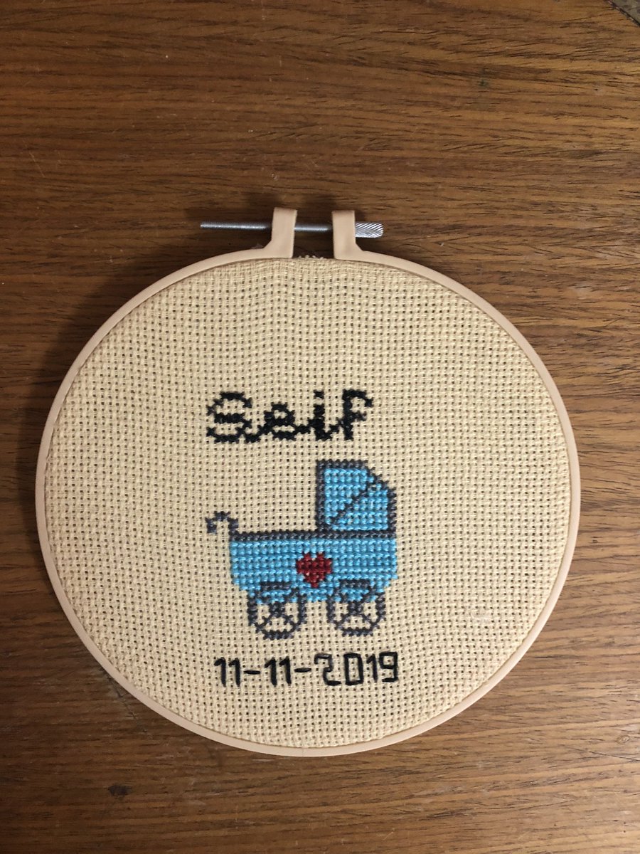 hebamaher94's tweet image. #latestwork #crossstitch #babyshower