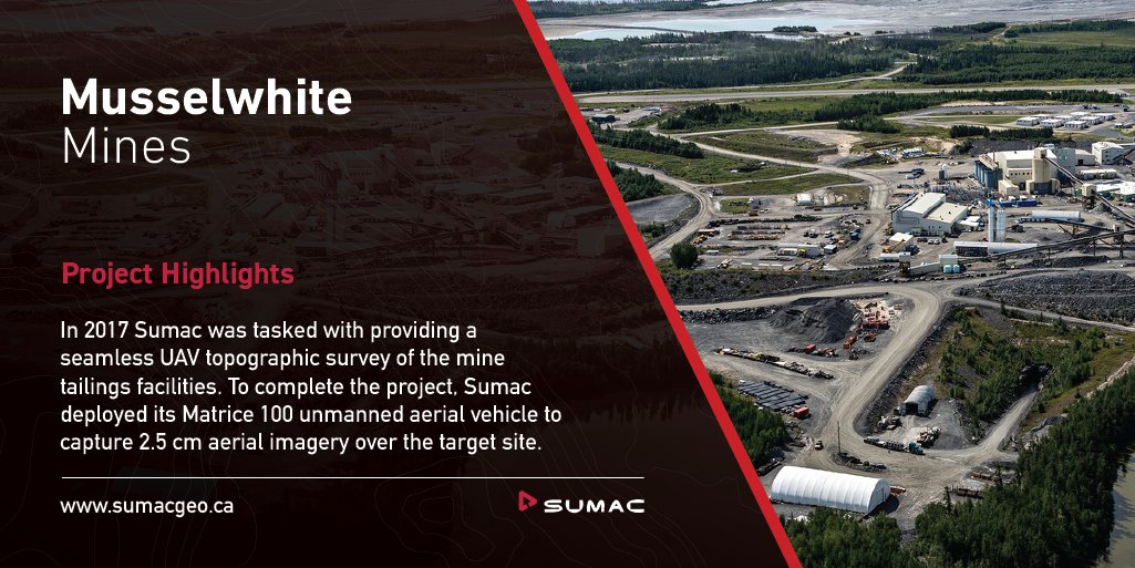 Goldcorp’s Musselwhite mine is a fly-in mining operation located 500km northwest of Thunder Bay Ontario. 👷

In 2017 Sumac was tasked with providing a seamless UAV topographic survey of the mine tailings facilities.

View this project highlight at ➡️ buff.ly/2Qo1YLS