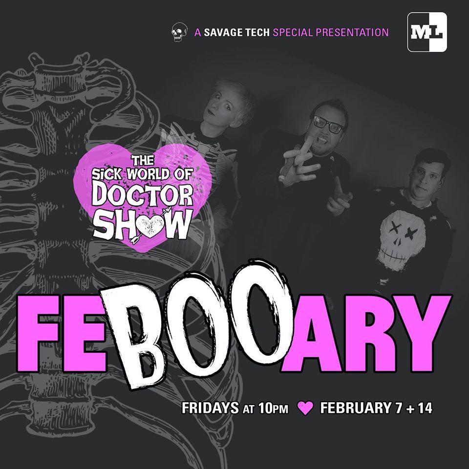 RealDoctorShow's tweet photo. 2020 💀 CUTE & SCARY 🖤😈 Next month we’re back in #feBOOary✨ FRI 2.7 & 14 at 10PM ✨ Late nights at @madlabtheatre 🍭 from your pals at #savagetechcbus 🍬🎬 #doctorshow💀 #thesickworldofdoctorshow #madlab #columbuscomedy #2020shows #savagetech #ohio #columbusohio #sketchcomedy https://t.co/n5KsXaNigb