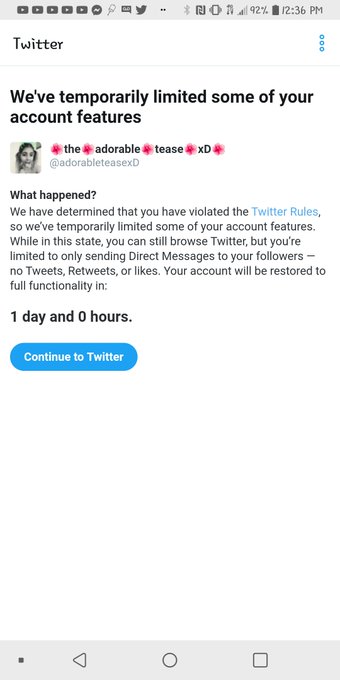 Soo 1 more day till I'm off Twitter suspension xD but I posted a video on my @OnlyFans account xD I'll<a href="/tag/porn"class="tags"><span>#porn</span></a><a href="/tag/cammodel"class="tags"><span>#cammodel</span></a><a href="/tag/camgirl"class="tags"><span>#camgirl</span></a><a href="/tag/nsfw"class="tags"><span>#nsfw</span></a><a href="/tag/sellingnudes"class="tags"><span>#sellingnudes</span></a><a href="/tag/buyingnudes"class="tags"><span>#buyingnudes</span></a>