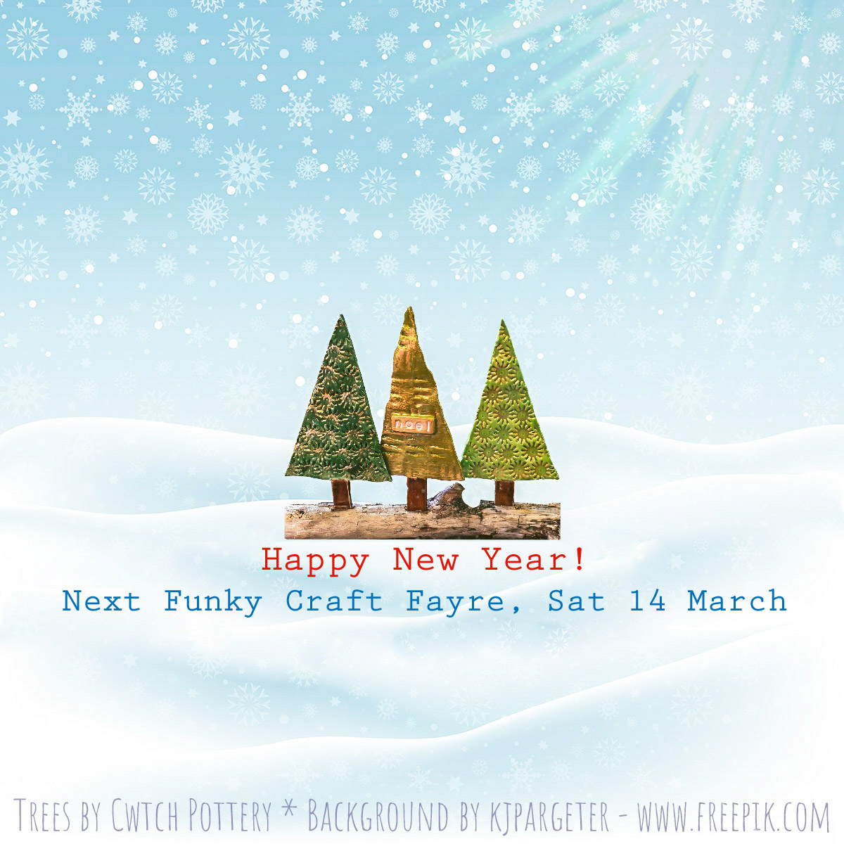 Happy New Year everyone! We're having a winter break through Jan and Feb but will be back Sat 14th March! See you there! #happynewyear2020 #craftfayre #mumbles #shoplocal