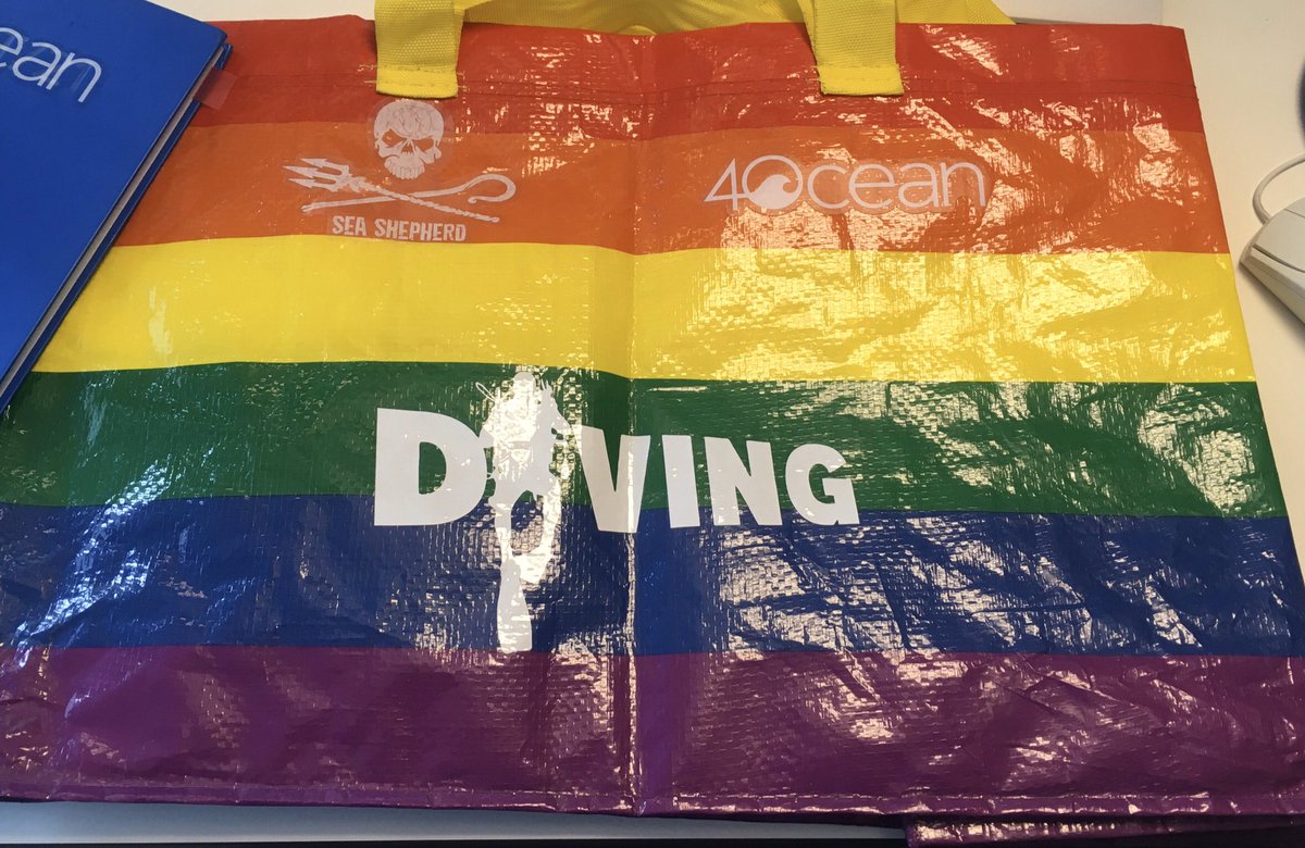 Working on personalising our perfect #divegear bags! @IKEA_Presse #ScubaDiving @4ocean @SeaShepherdDe #rainbow #lgbt #ForTheOcean #ImportantMessages  #meinIKEA
