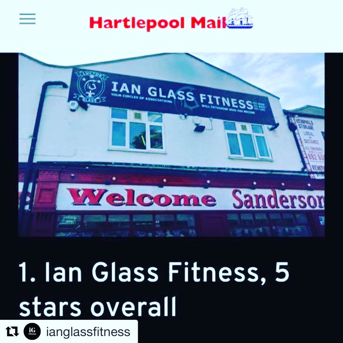 ianglassfitness's tweet photo. Been able to help people transform their lives through health fitness is my passion, nothing is more precious to me professionally @HPoolMail #lovehartlepool #gym https://t.co/UqZc2thXit