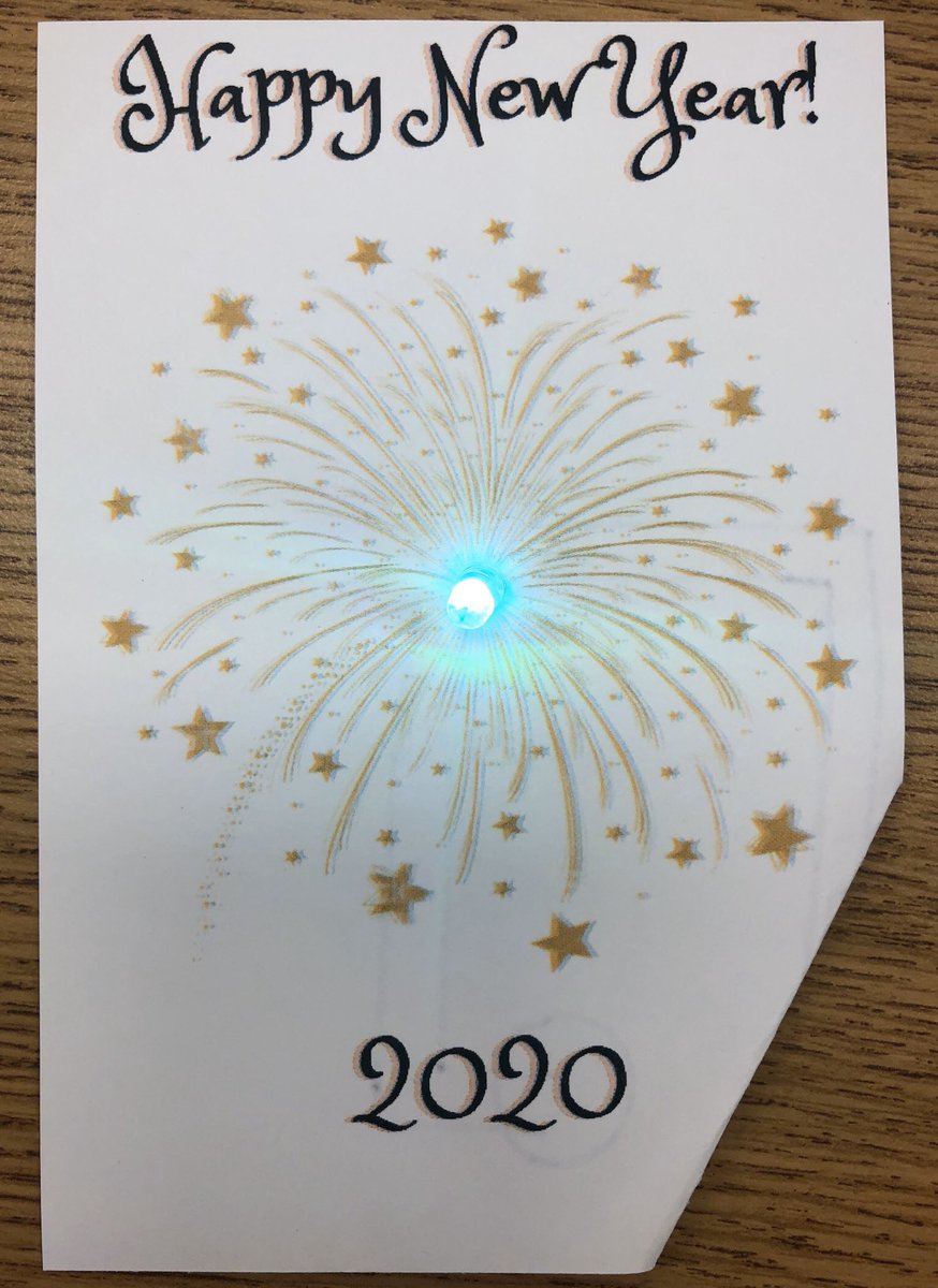 We are celebrating the New Year with some paper circuit fireworks! Students can do this project all month during OMC! #FutureReadyNJ #FutureReadyLibs #shamongproud <a href="/CMVespe/">Dr. Christine Vespe</a> <a href="/TimothyTcarroll/">IMMS Principal</a> <a href="/NelVTech/">Nelson Vasquez</a>