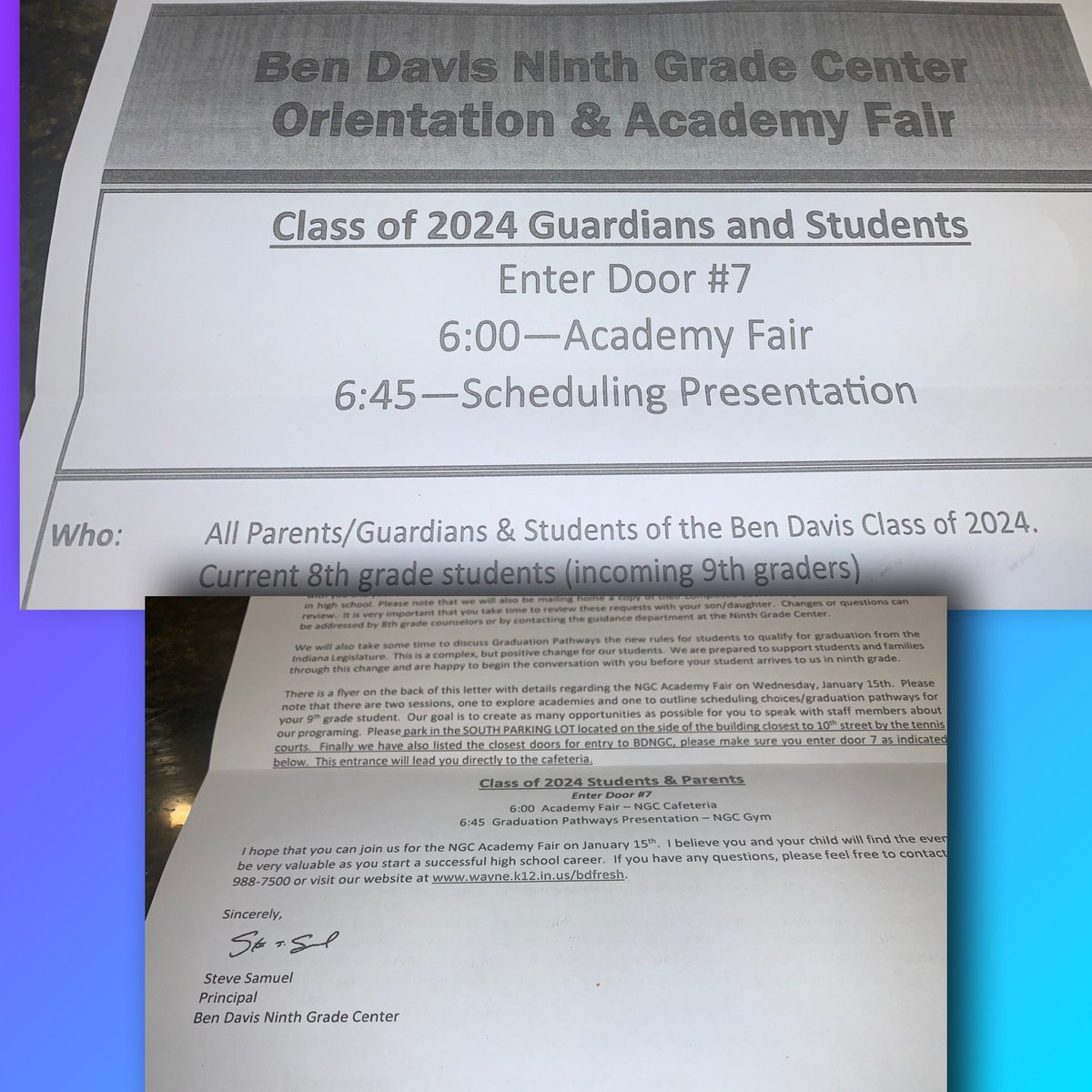 Wendy Skibinski (@wendyskibinski) on Twitter photo Not ready for this <a href="/BenDavisNGC/">Ben Davis NGC</a> @MrSamuelNGC #classof2️⃣0️⃣2️⃣4️⃣ #gradpathways Box 1️⃣, 2️⃣ and 3️⃣ #freezetime PLZ Not ready for this <a href="/BenDavisNGC/">Ben Davis NGC</a> @MrSamuelNGC #classof2️⃣0️⃣2️⃣4️⃣ #gradpathways Box 1️⃣, 2️⃣ and 3️⃣ #freezetime PLZ