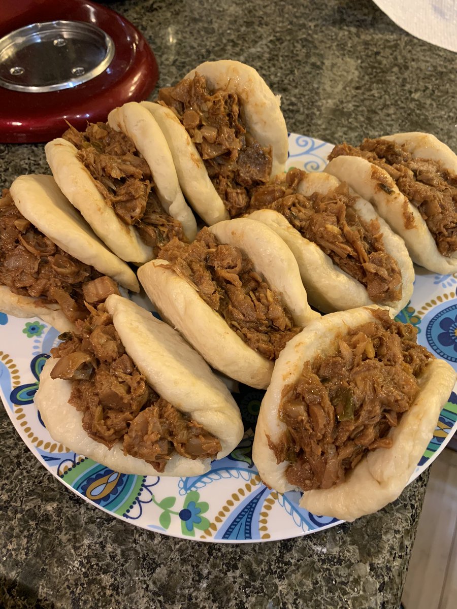 Some very filled bao buns my friend and I made 