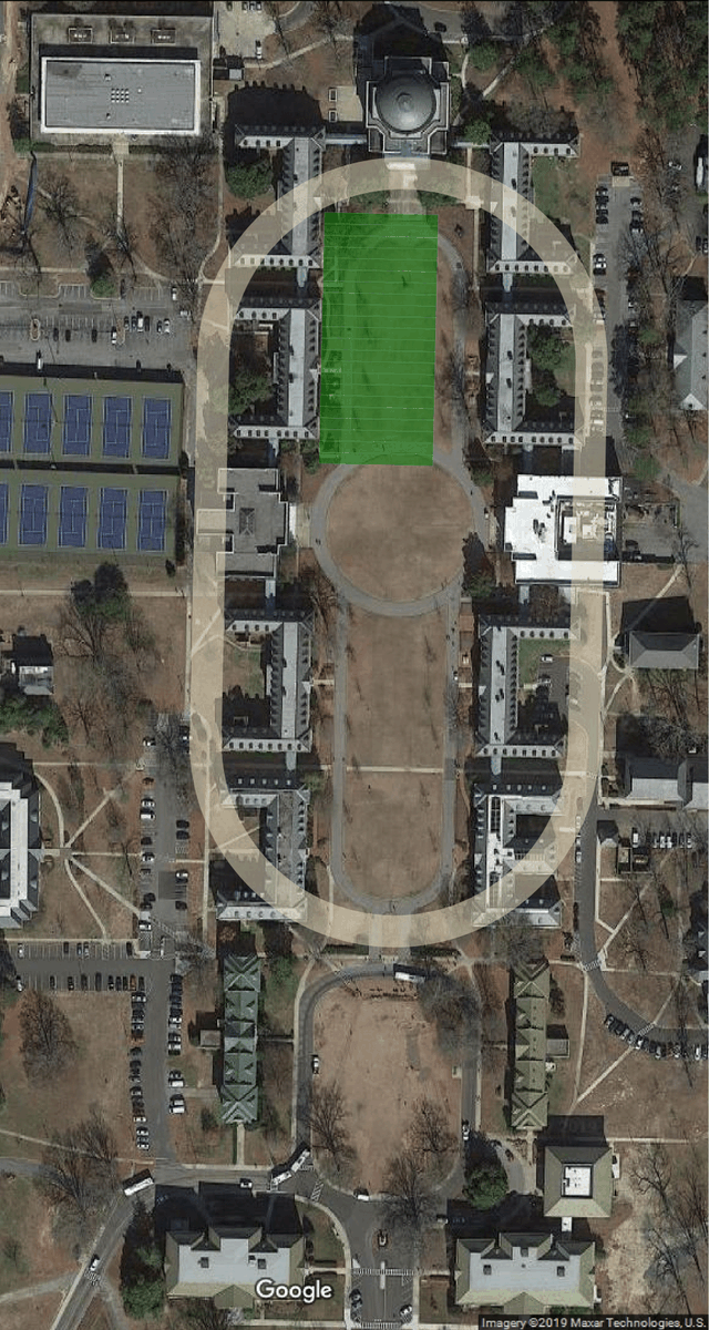  #ForgottenFields Trinity Park (Duke's first Durham campus). Notice the horse racetrack from the time the area was a county fair grounds.