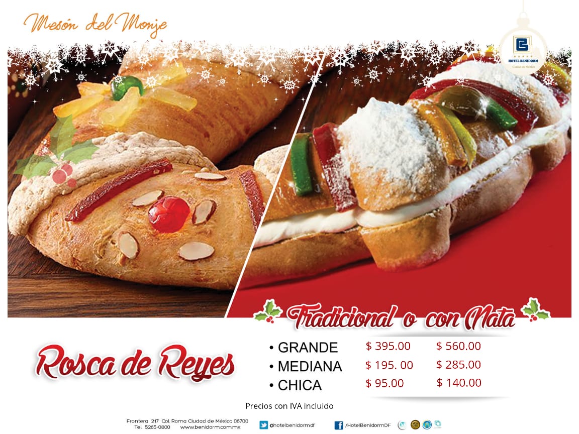 Si estás buscando una Rosca de Reyes para esa reunión familiar, de trabajo o con tus amigos, deben deleitarse con la que hacemos en nuestra panadería. Encuéntranos dentro del <a href="/HotelBenidormDF/">Hotel Benidorm CDMX</a>