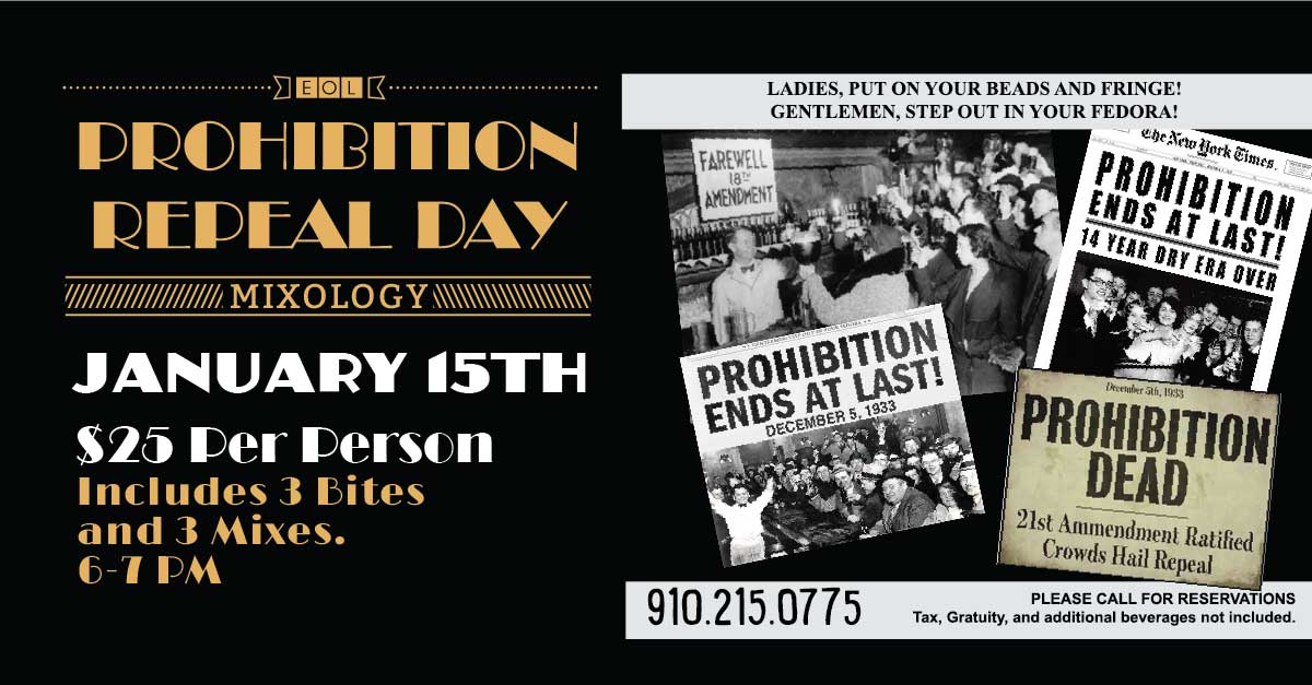 Elliotts_Linden's tweet photo. Prohibition Mixology at Elliotts! Come shake your getaway sticks at the juice joint! Let Jordan shake you up some Prohibition style cocktails, and pass a few mixology pointers to you! You’ll get three tastes of the 1920’s along with 3 bites paired by our chefs. https://t.co/iRDIaj4her