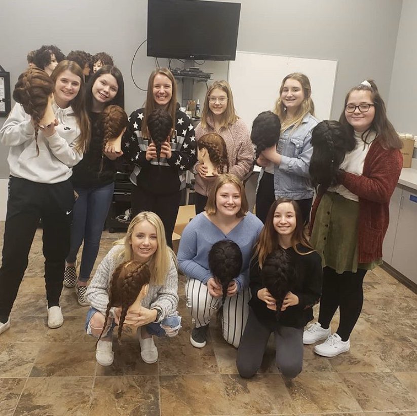 faustinstitute's tweet photo. For the next two weeks, Faust Institute in Spirit Lake will be hosting 10 students from Spirit Lake and Okoboji high schools during their J-term. We will post their progress and hope you will follow along! #braiding  #SLJterm ##spiritlakeia #okobojihs #faustfocus #faustinstitute https://t.co/jxTsm81H8k