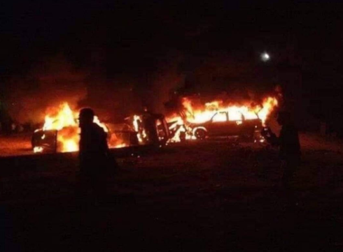 markito0171's tweet photo. #Iraq Airstrike on convoy near Taji 
Unconfirmed Shibl al-Zaydi, commander of Kata'ib Imam Ali killed https://t.co/VdgXLv6f6m